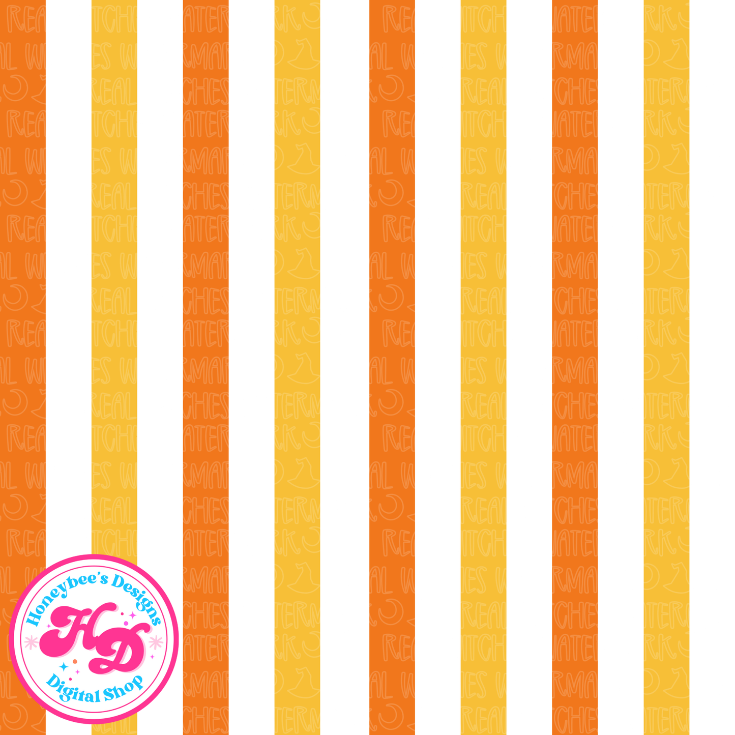 Halloween White Stripes COORD Halloween Seamless