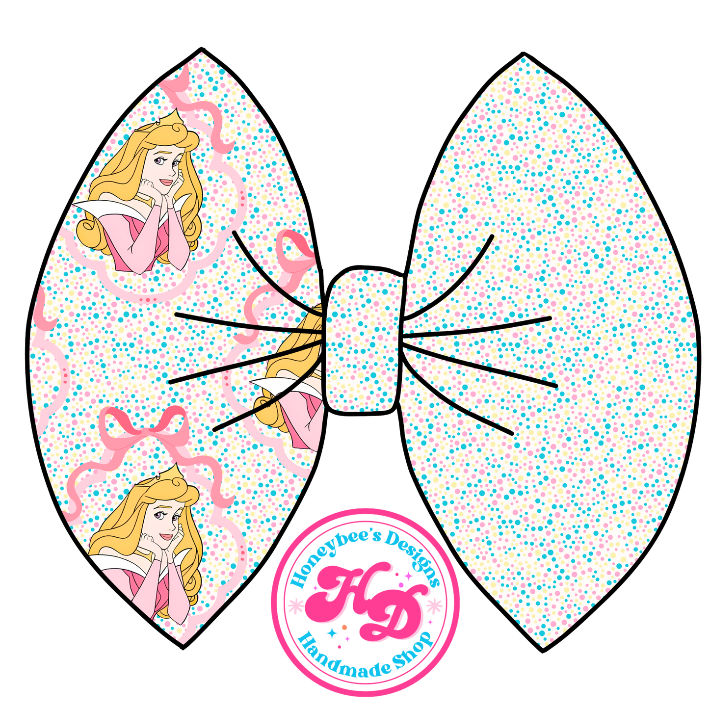 Princess confetti bows