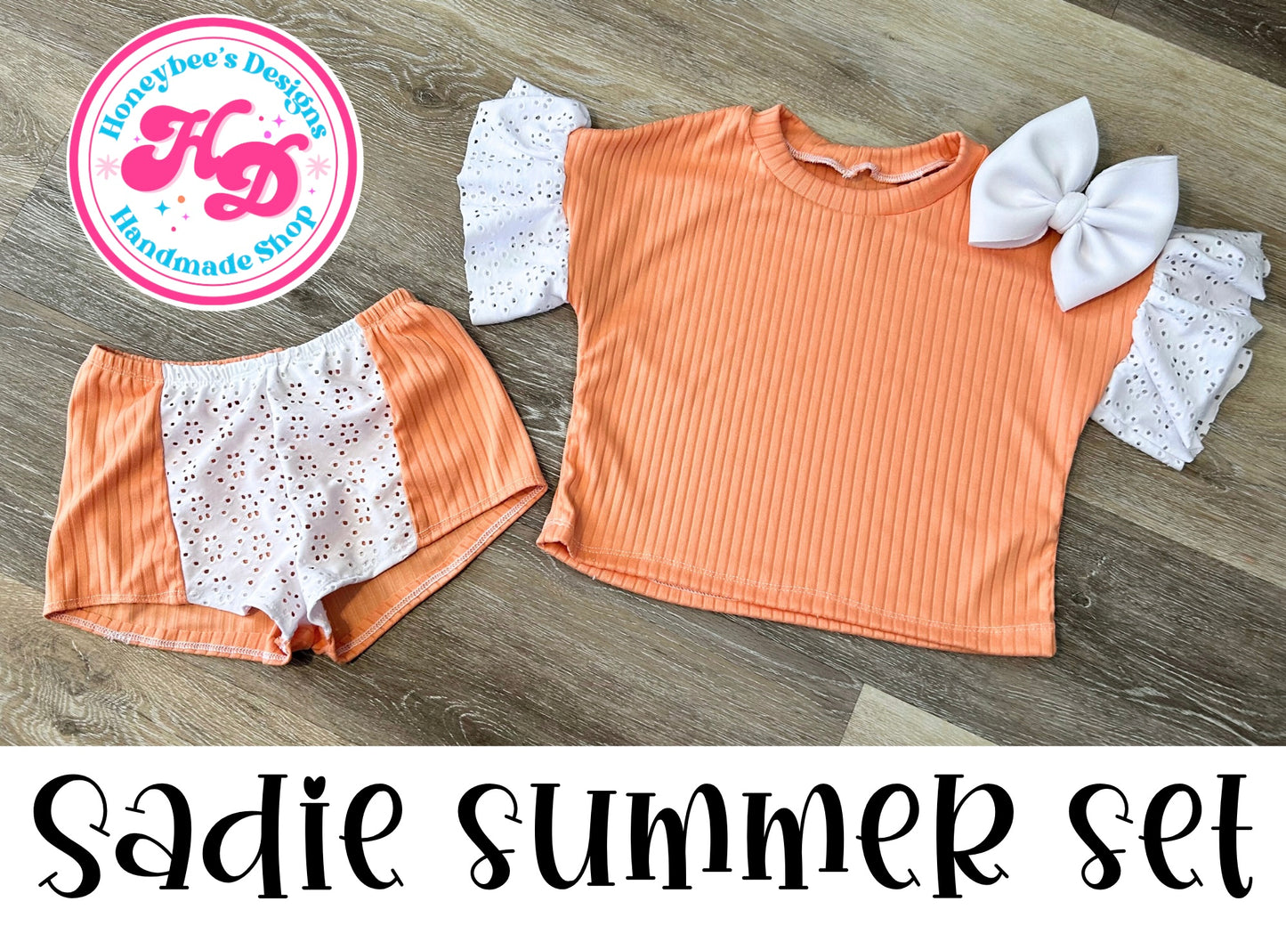 Mini Sadie Summer Set Solid and Eyelet combo