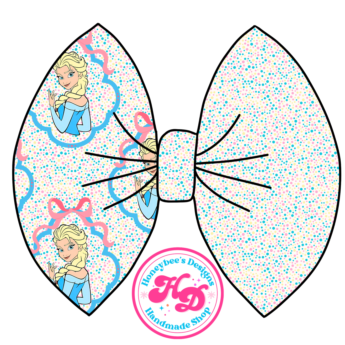 Princess confetti bows