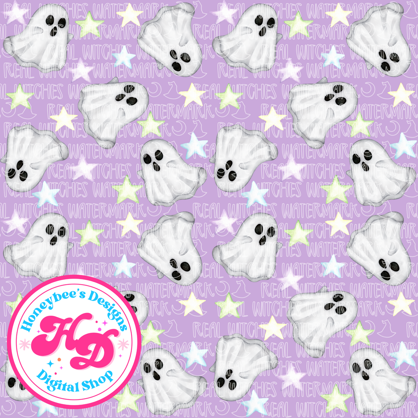 Purple Ghosties Halloween