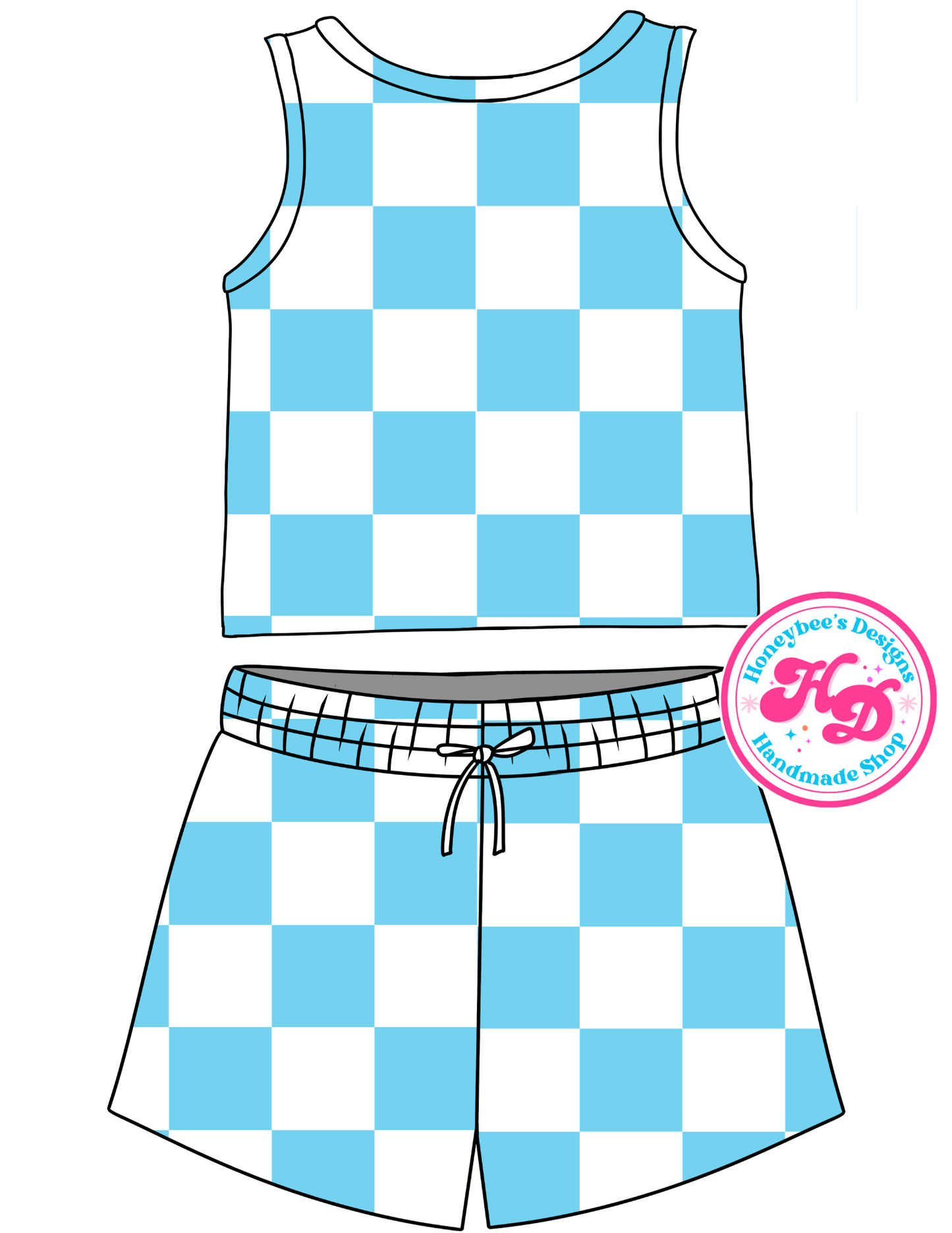 Blue/White Checkered