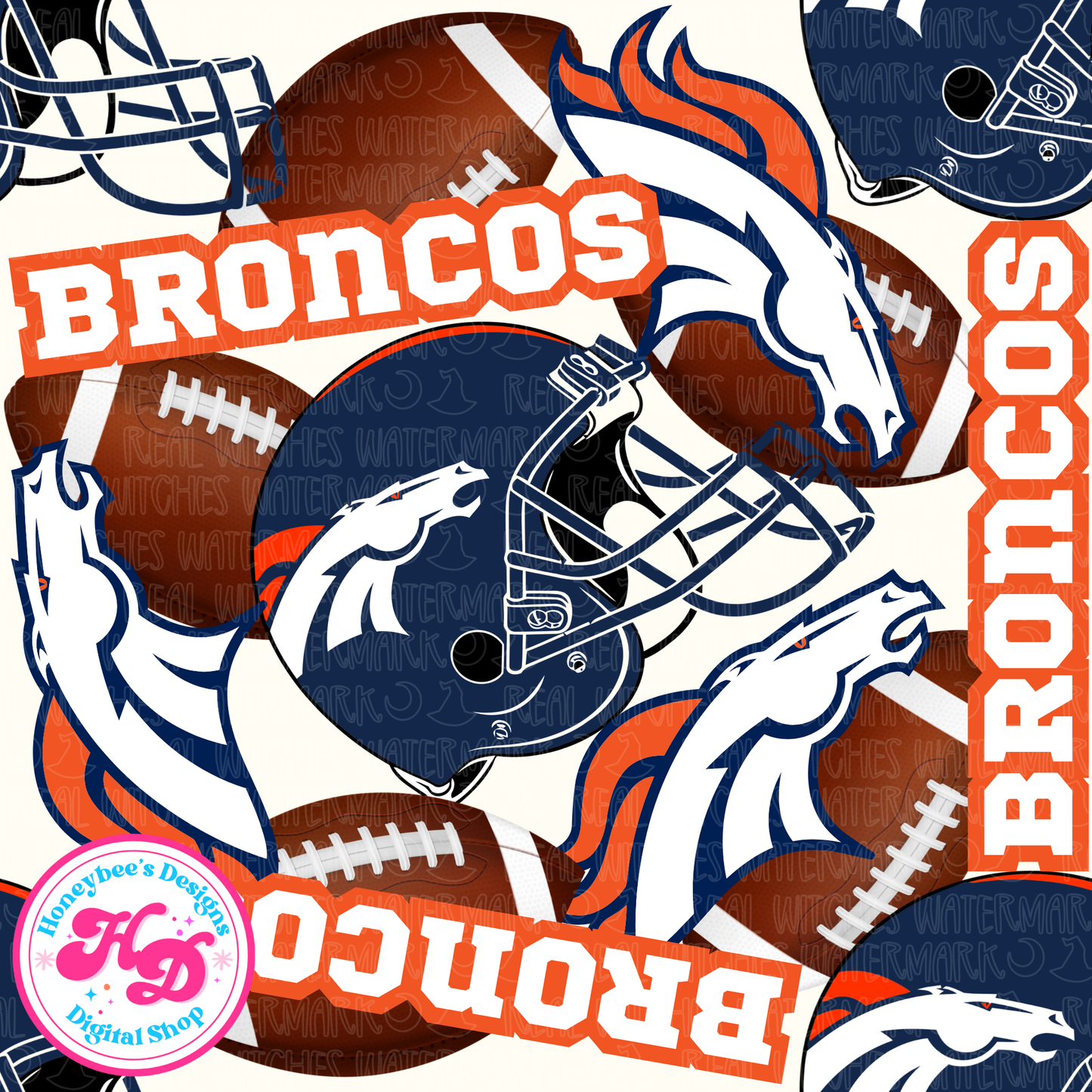 Broncs Sporty Football Seamless