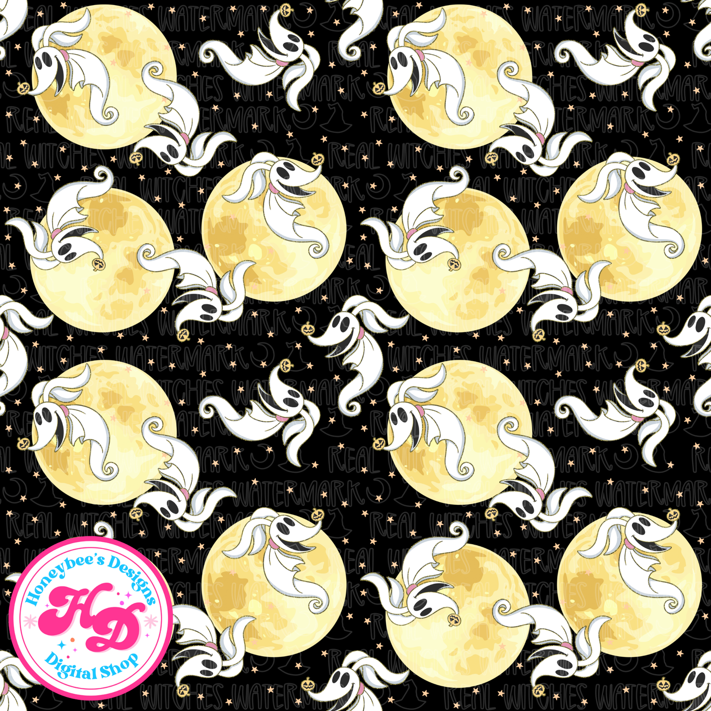 NBC Ghost Pups Halloween Seamless