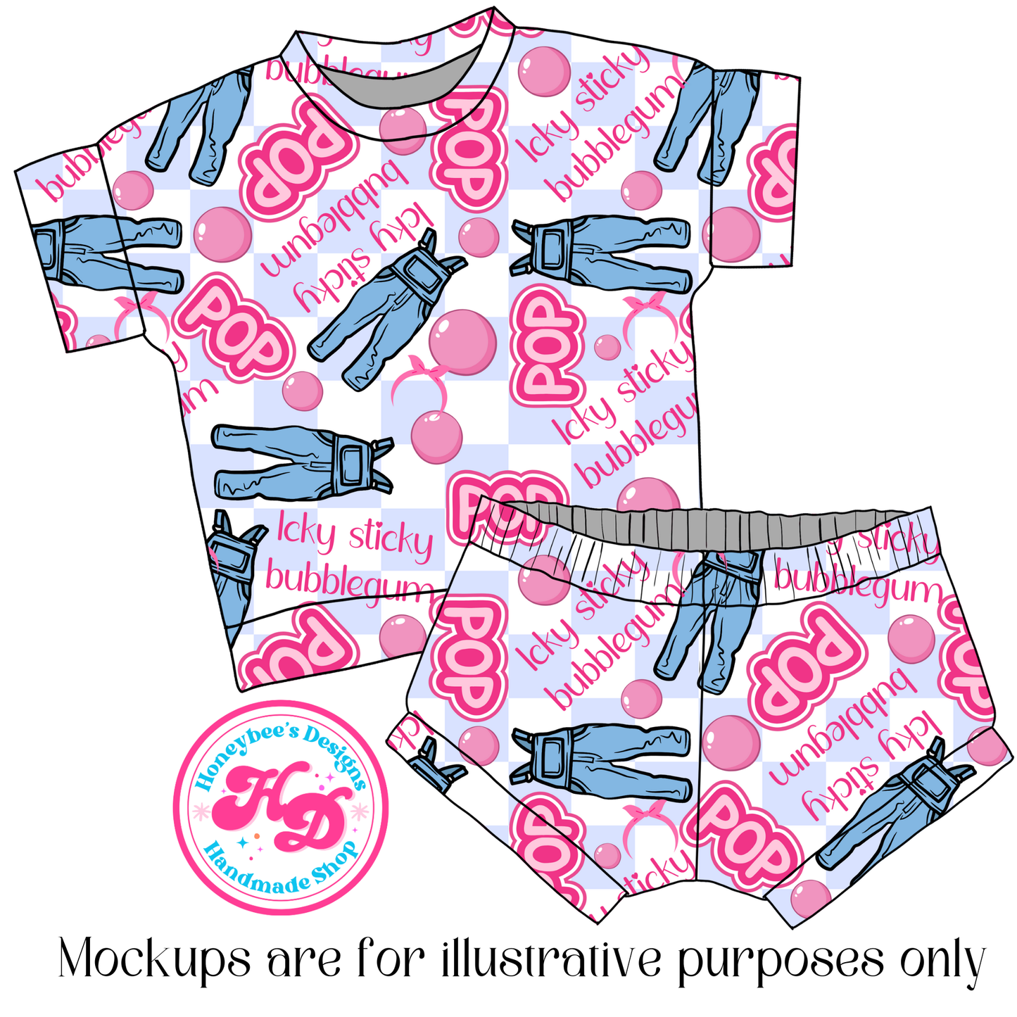 MR overalls purple checkered