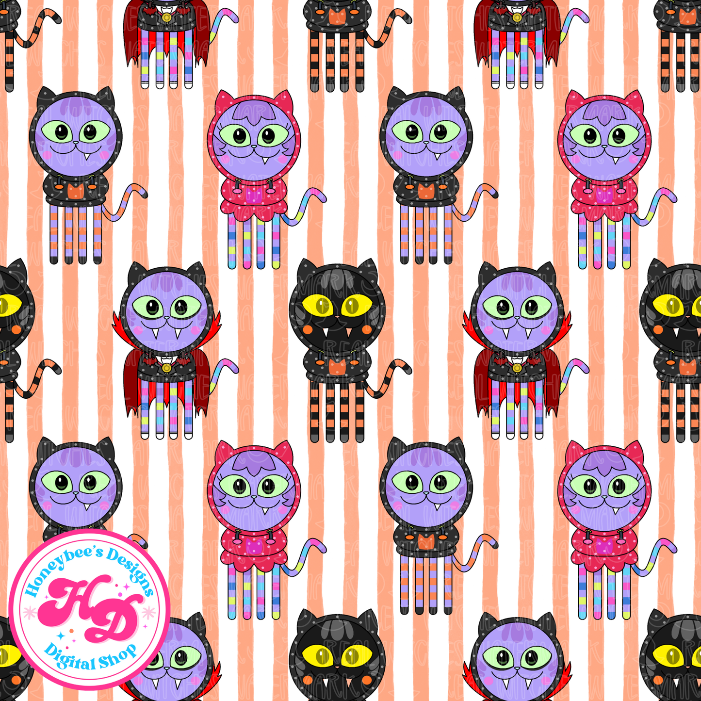 Gabby CAT-OWEEN DJ CATNIP Halloween Seamless