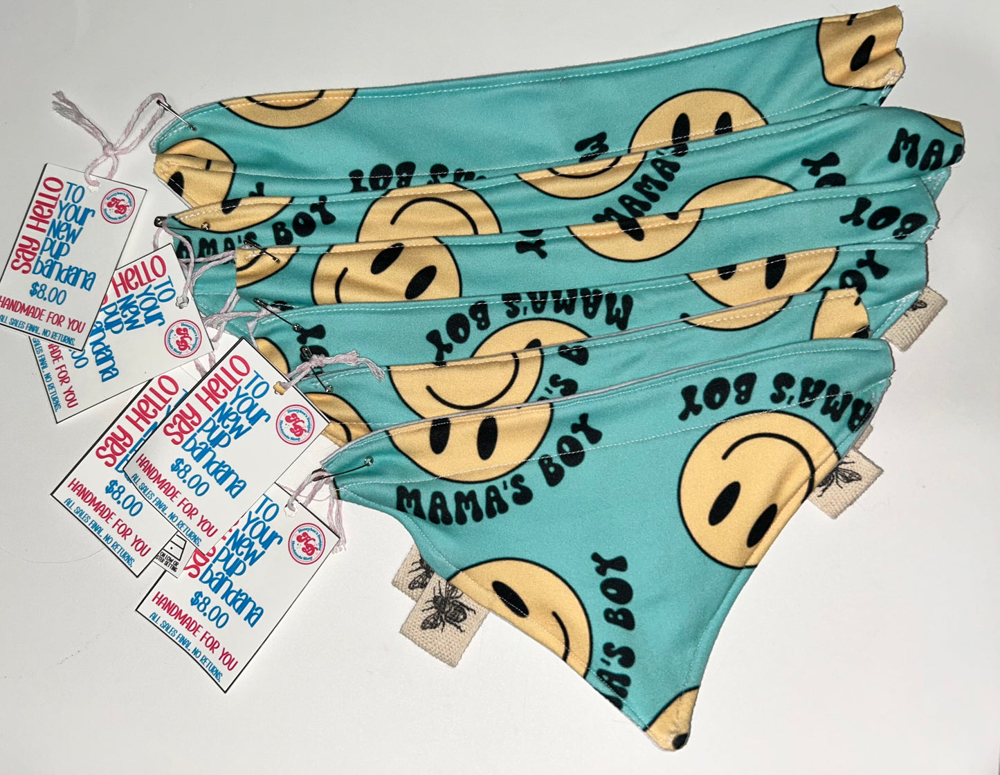 MAMA’S BOY DOG BANDANAS-XS-LARGE COLLAR