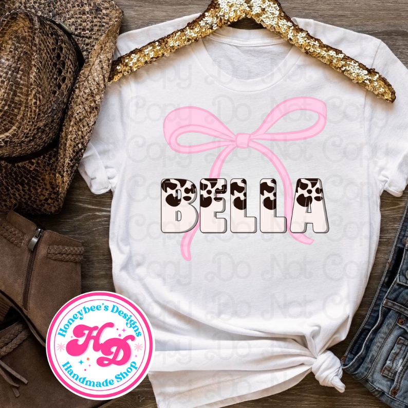 Kids Name Cow Western T-Shirts