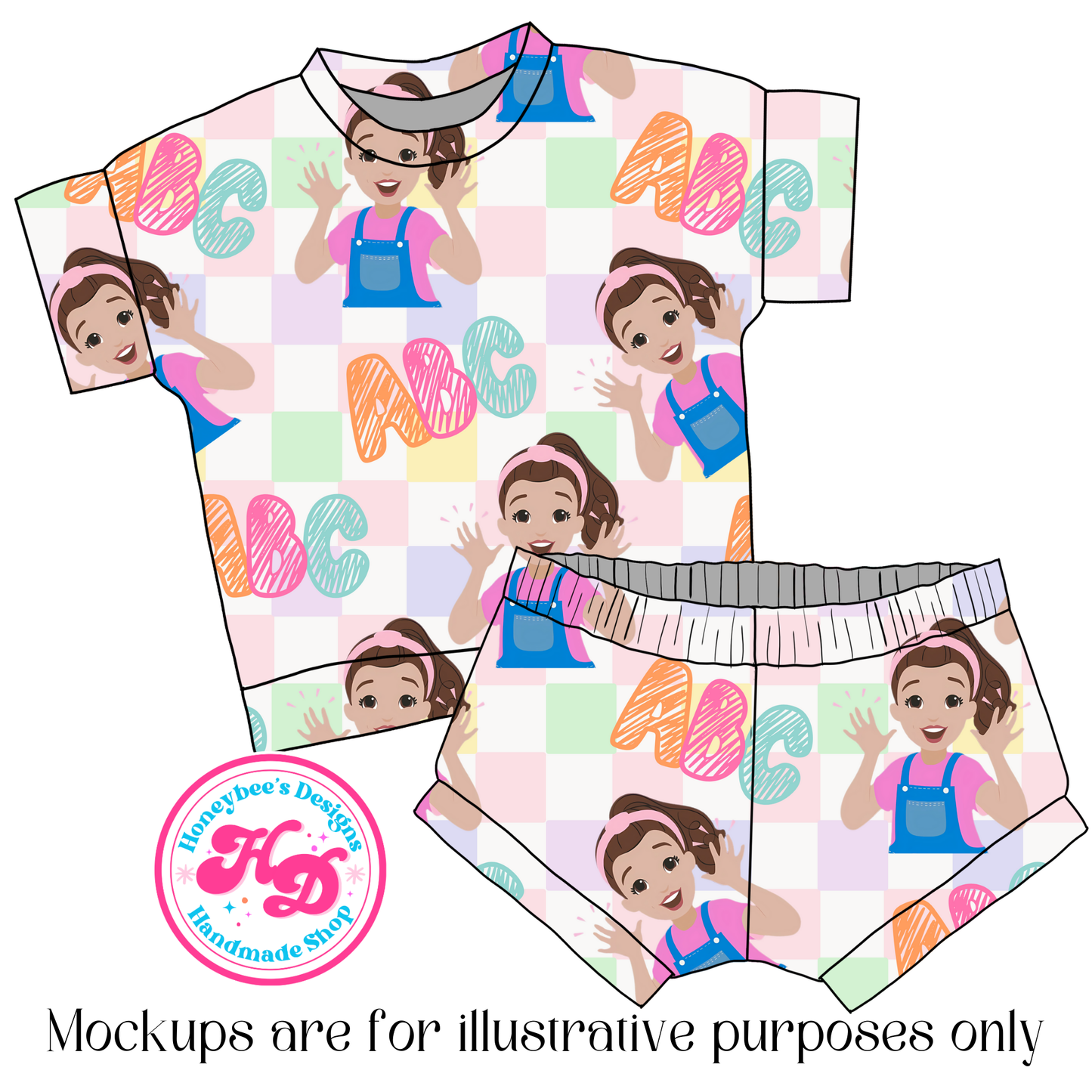 MR doodle ABC checkered