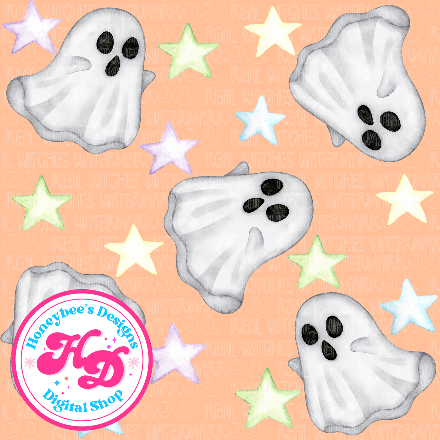 Orange Ghosties Halloween