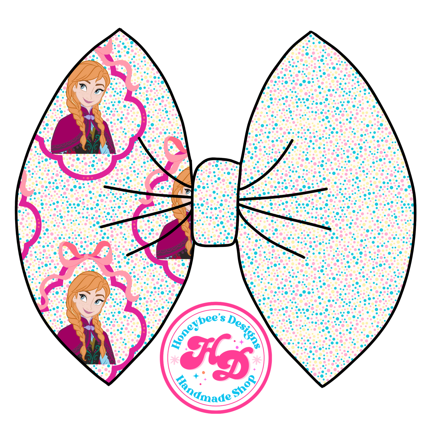 Princess confetti bows