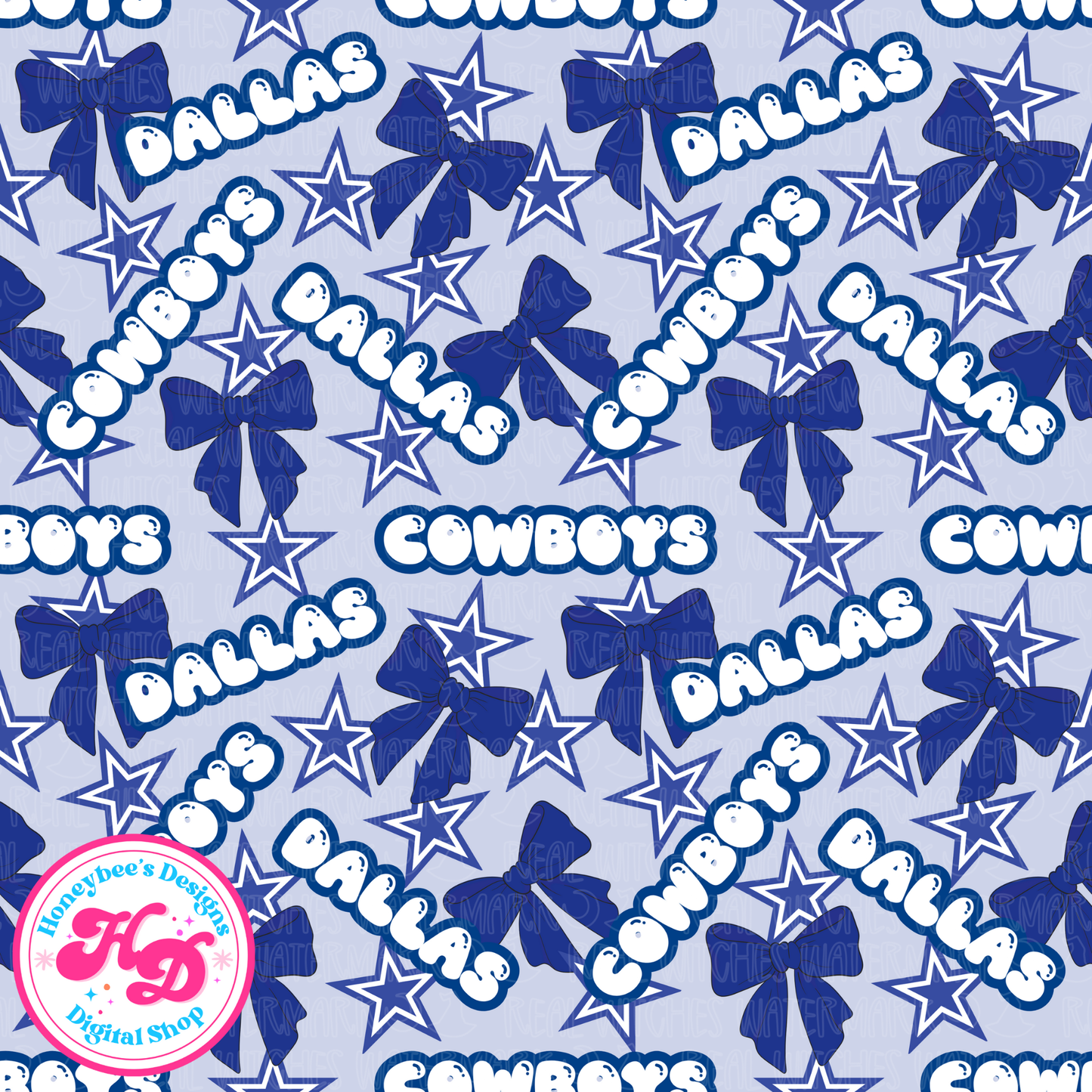 Cowboy Blue Football Seamless