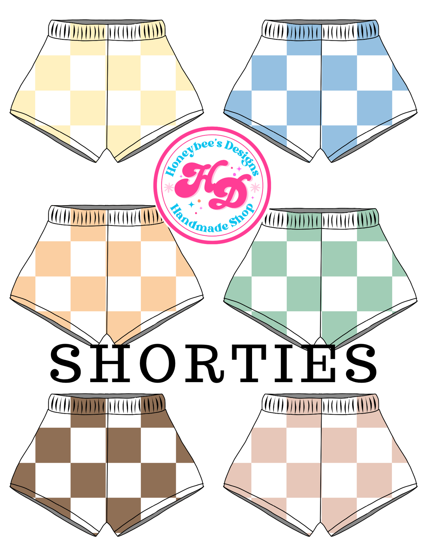 Sherbet Orange/White Checkered