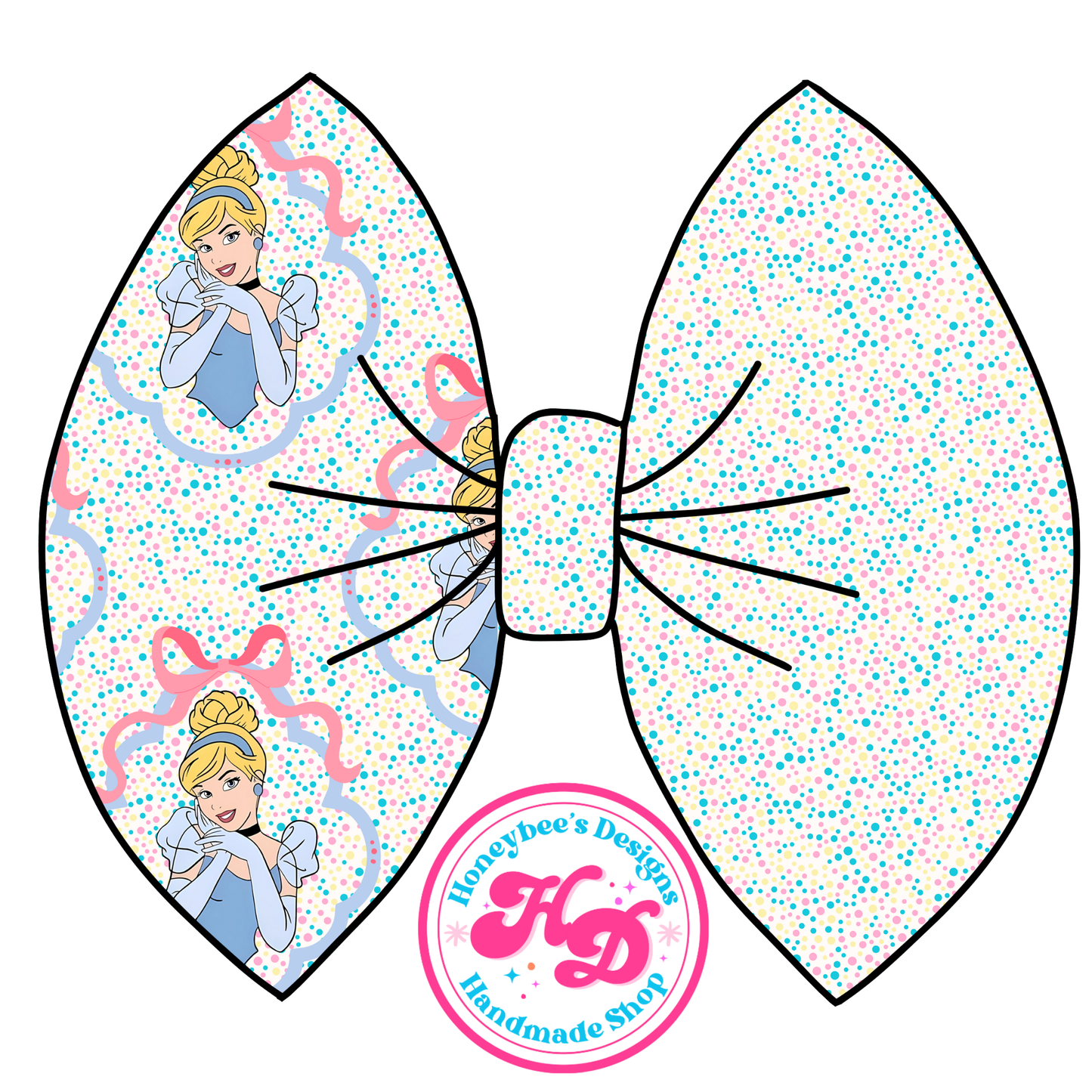 Princess confetti bows