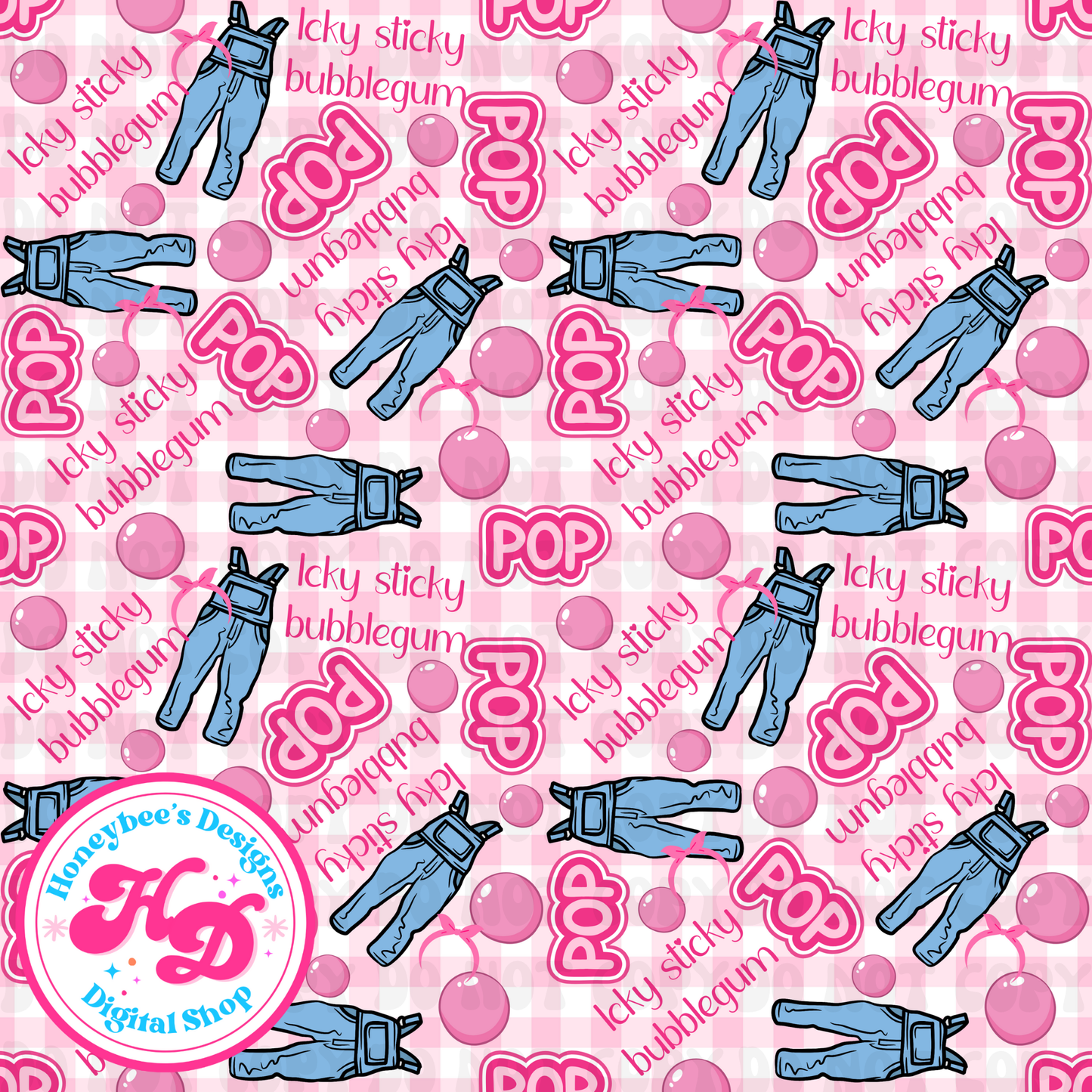 MR overalls pink checkered