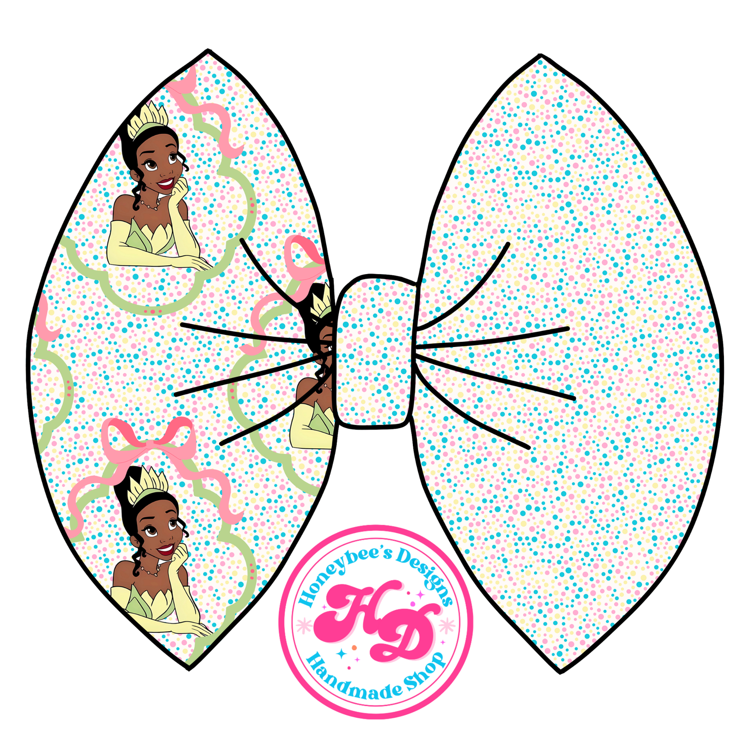 Princess confetti bows