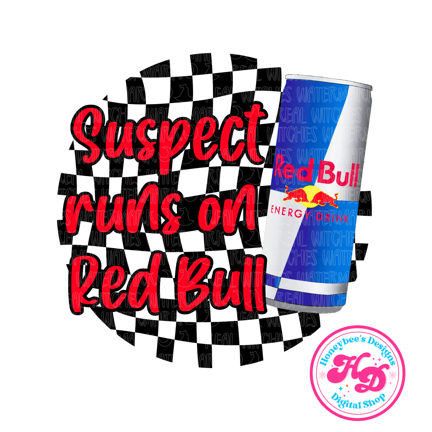 Suspect runs on RedBull Checkered PNG