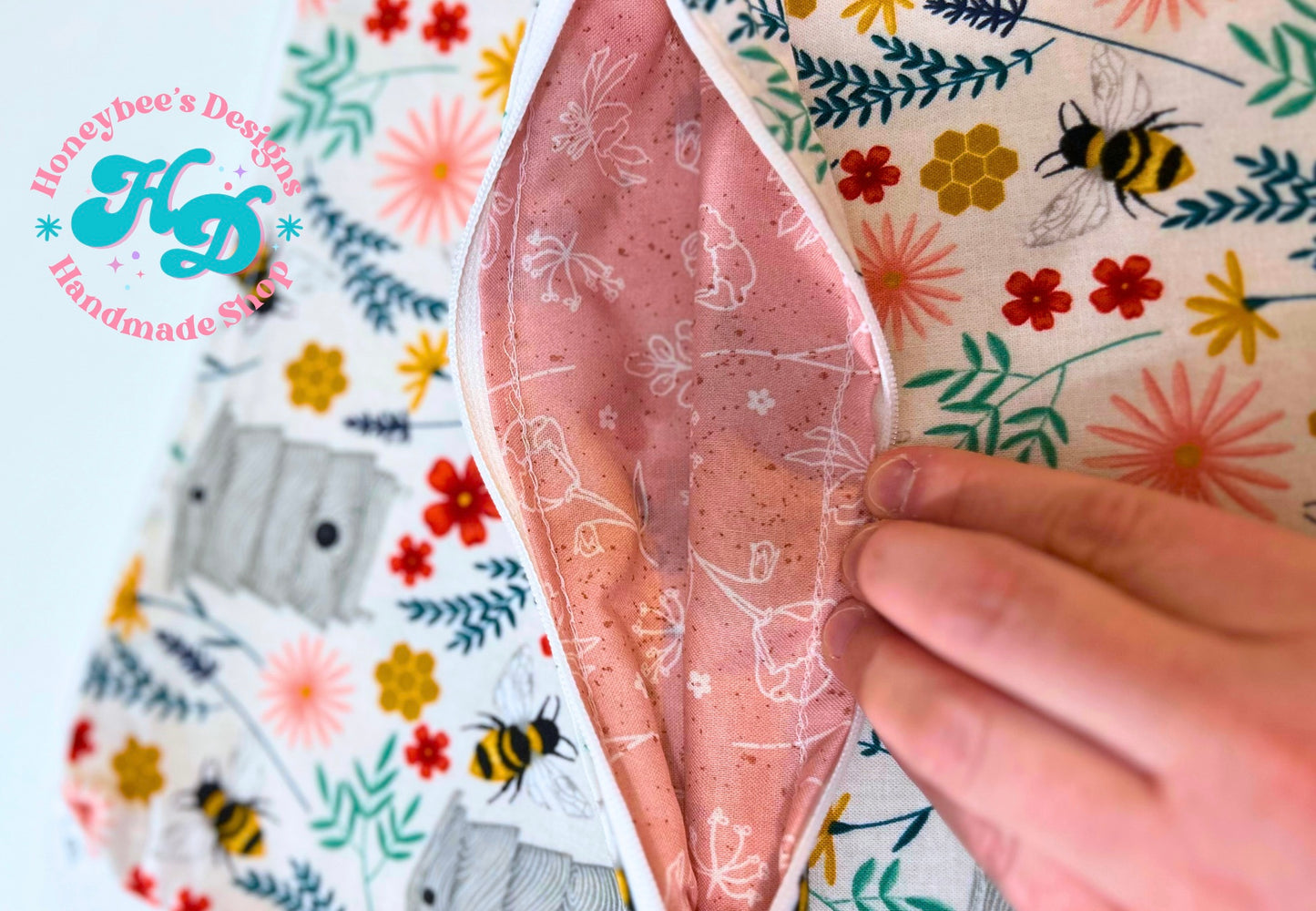 Honeybees and Hives Zippered Pouch
