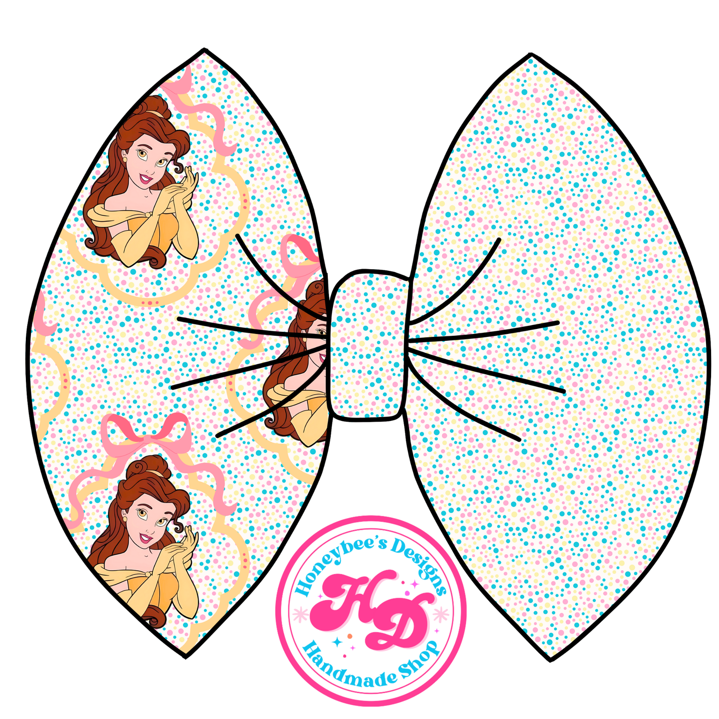 Princess confetti bows