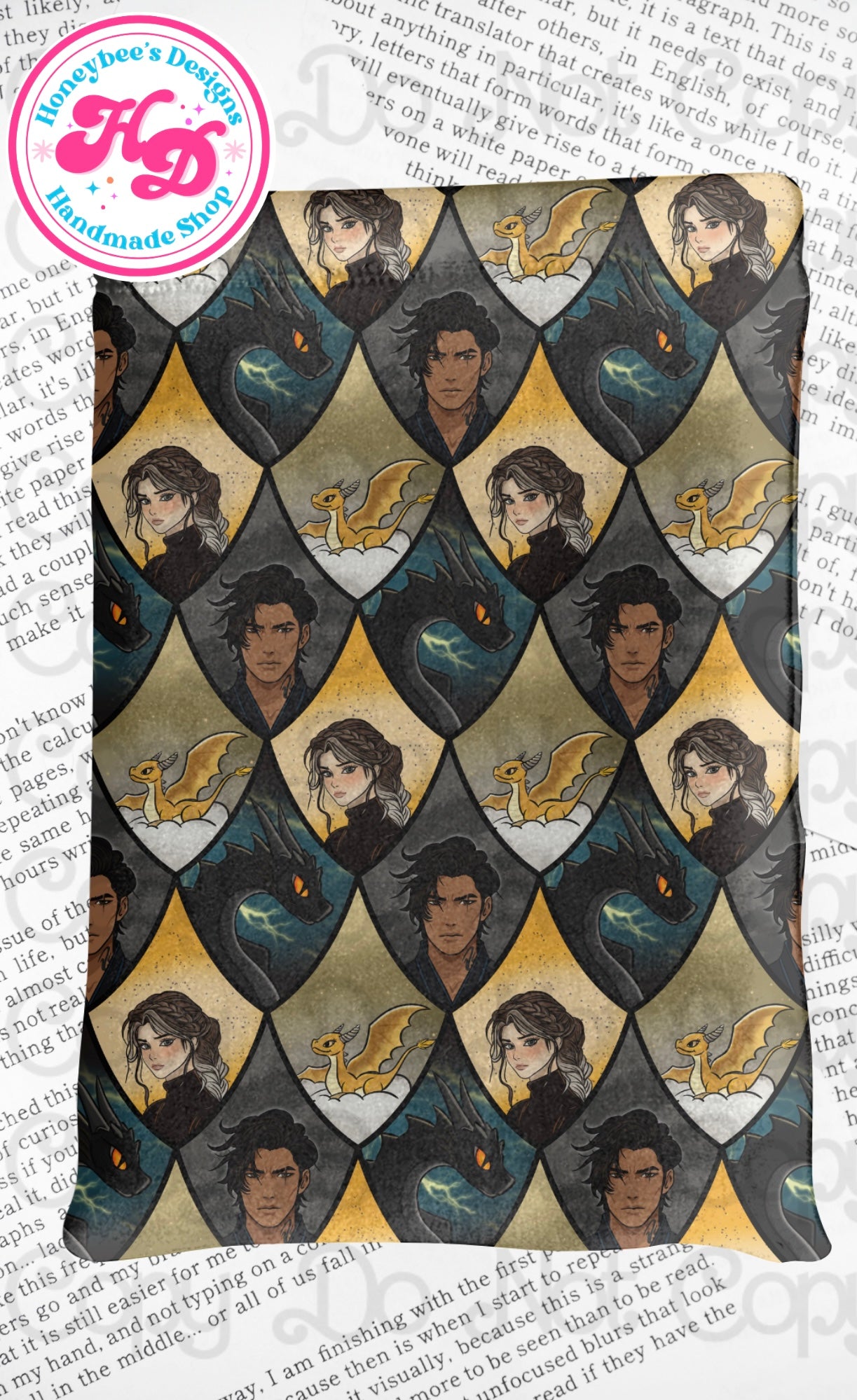 Sunrise Fourth Wing Dragon Scales Kindle/Book padded sleeve