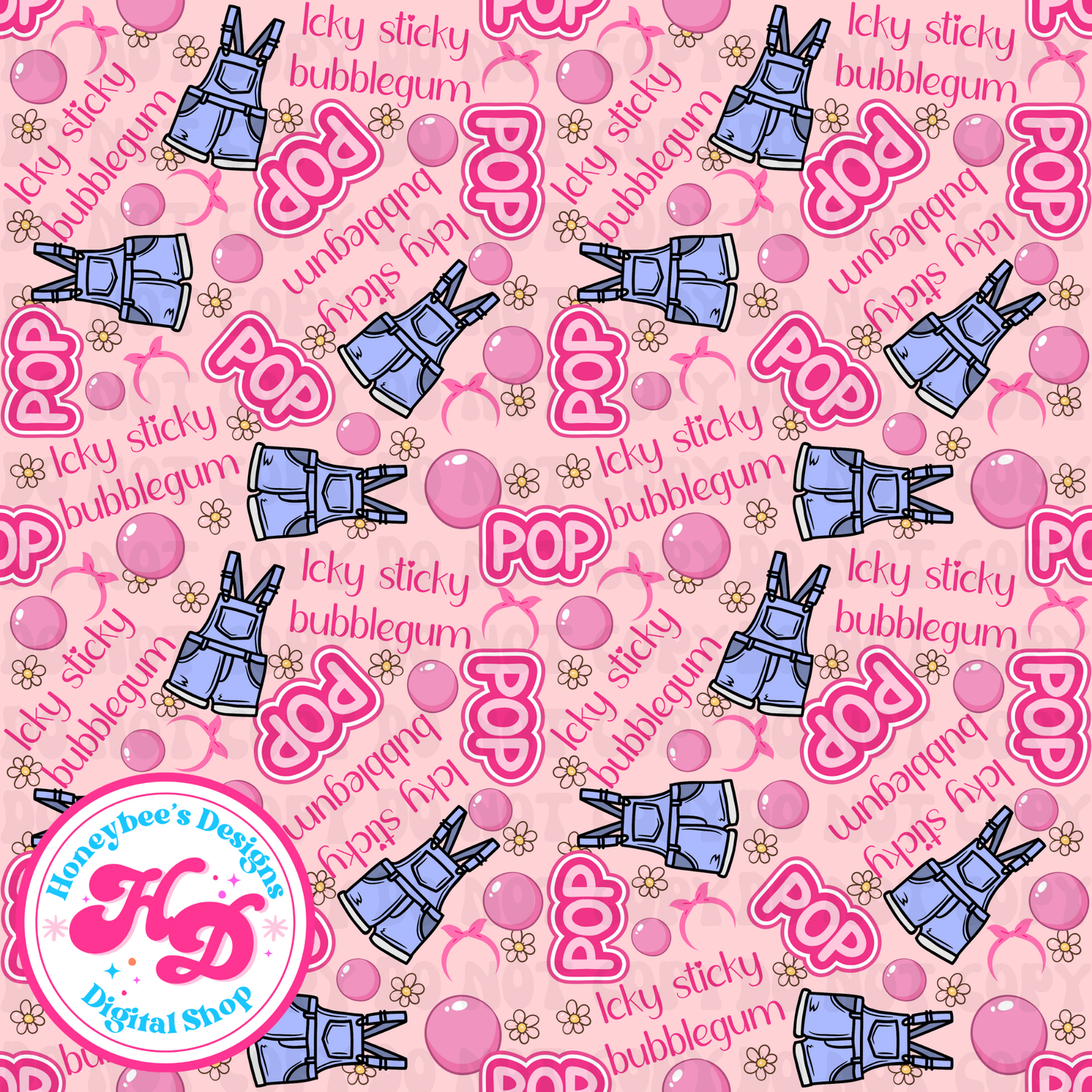MR icky sticky bubblegum overalls peach pink