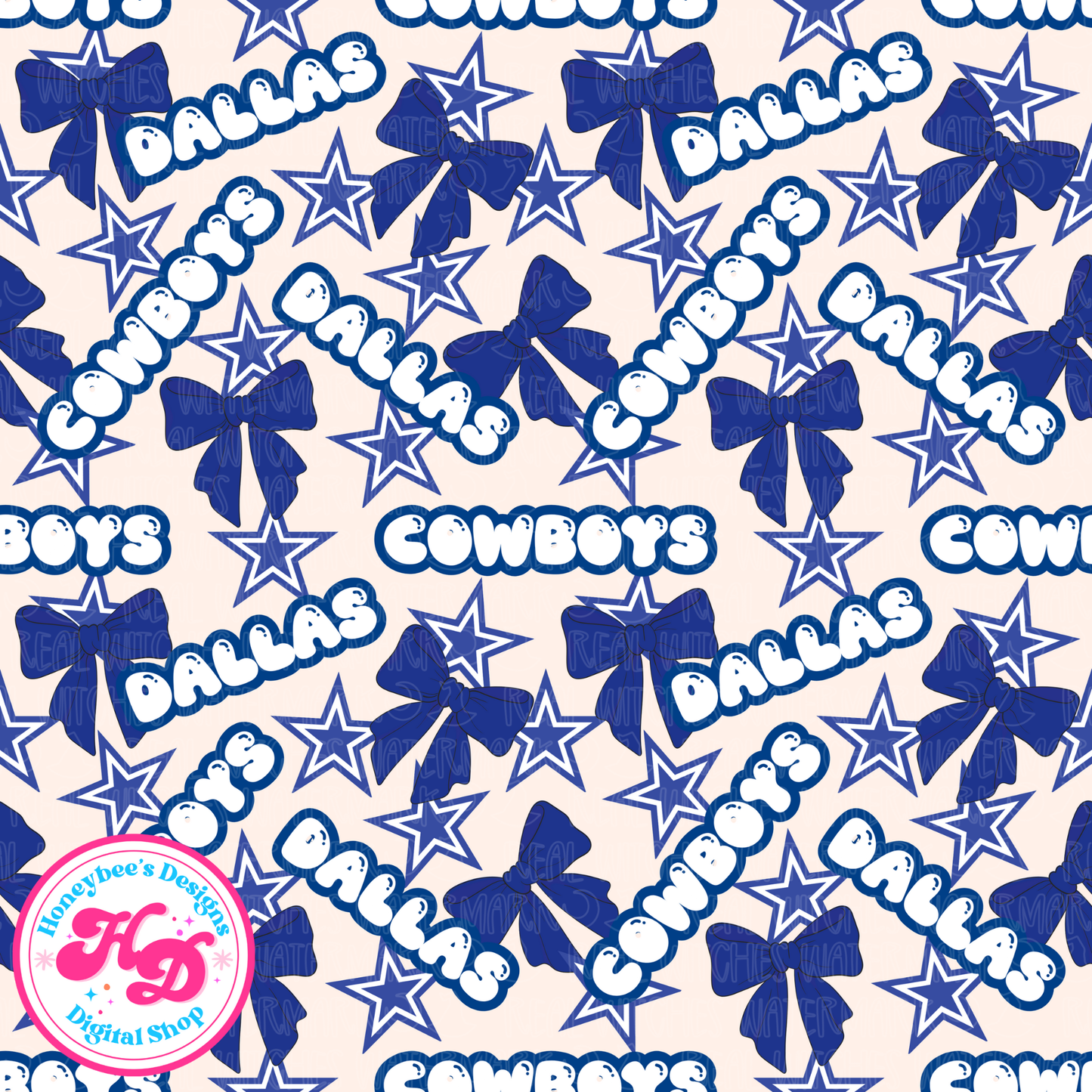 Cowboy Beige Football Seamless