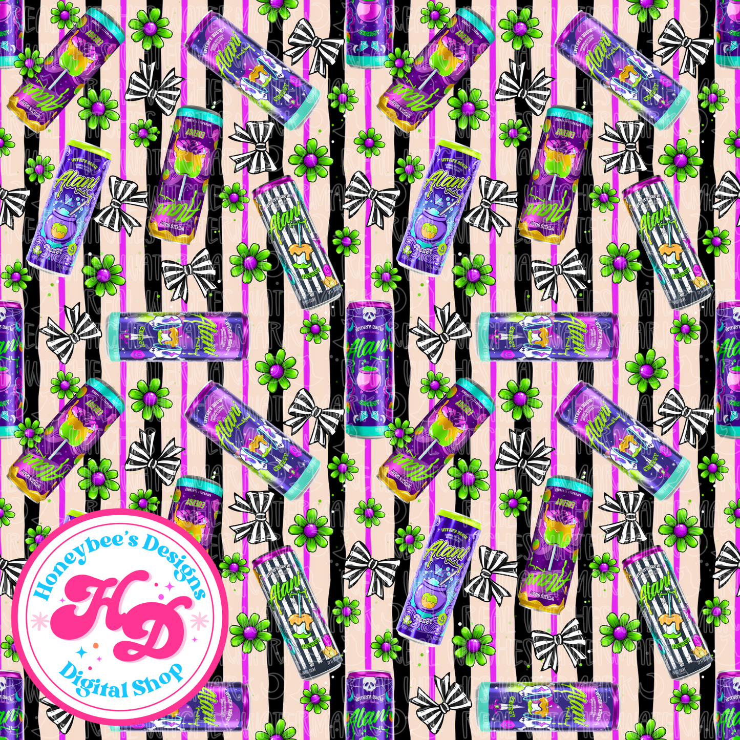 Witch’s Brew BRAND beetle bows Halloween Seamless