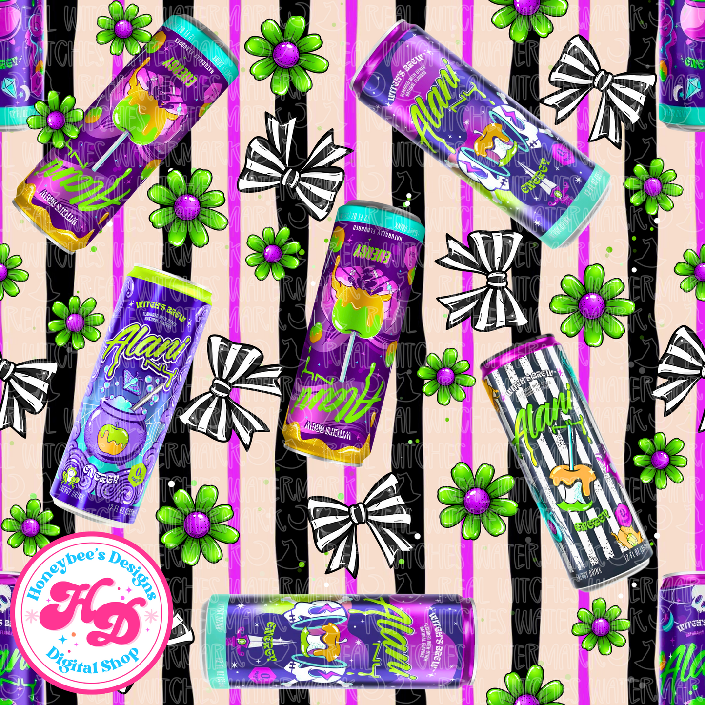 Witch’s Brew BRAND beetle bows Halloween Seamless