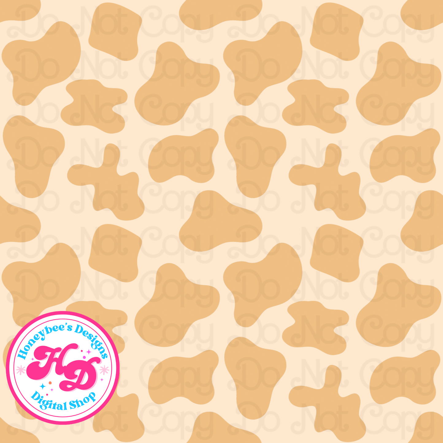 Vanilla cow print Seamless