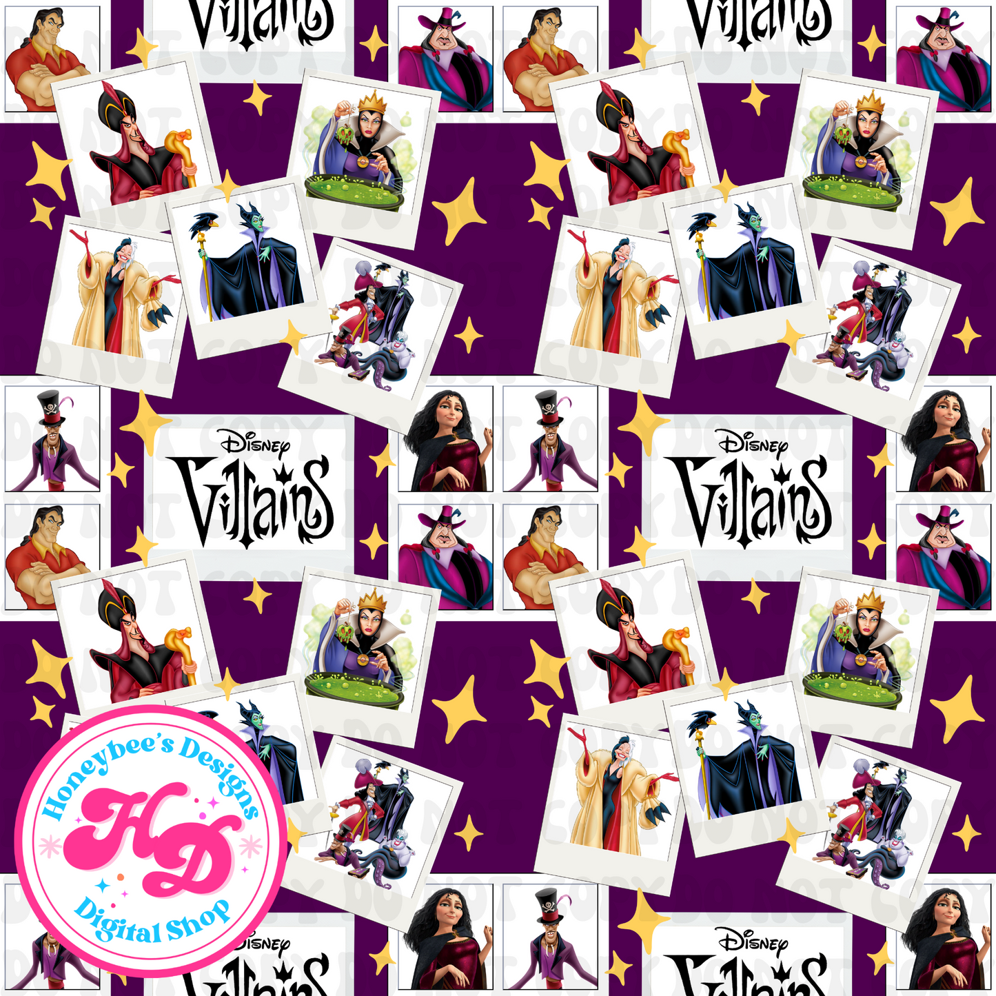 Villains Polaroids Purple