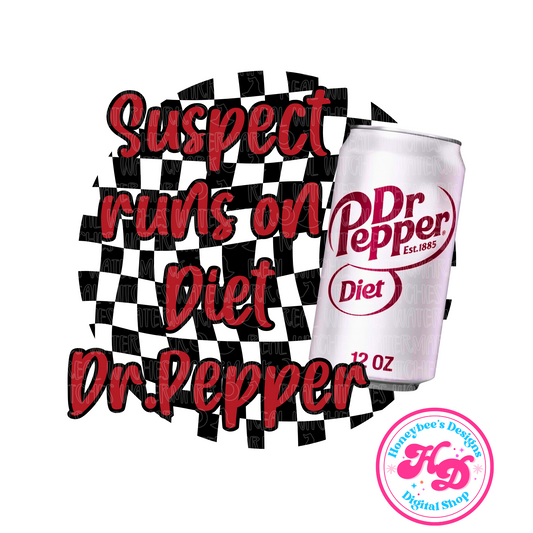Suspect runs on DIET DP Color Checkered PNG