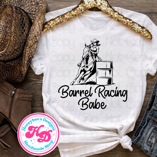 Barrel racing babe Western T-Shirts