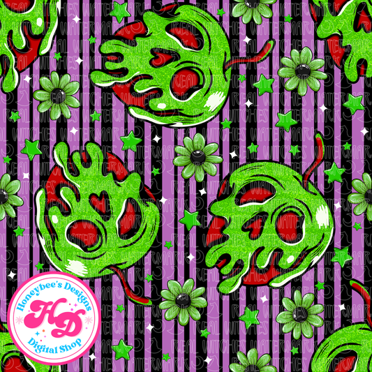 Glittery Poison Apples Halloween