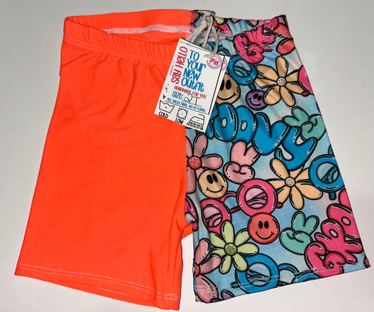 Girls 2T/3T groovy colorblock DBP shorties