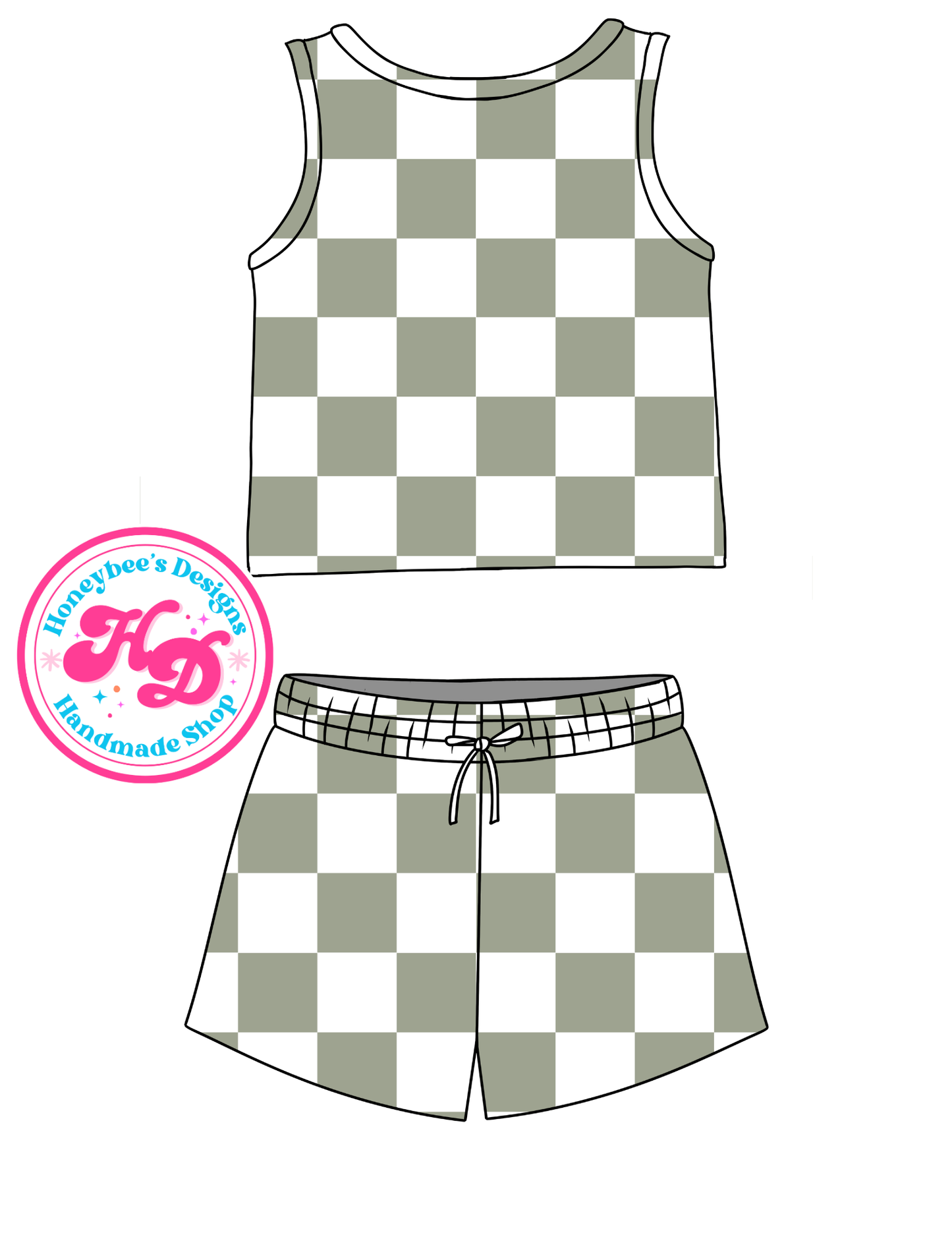 Camo Green Checkered