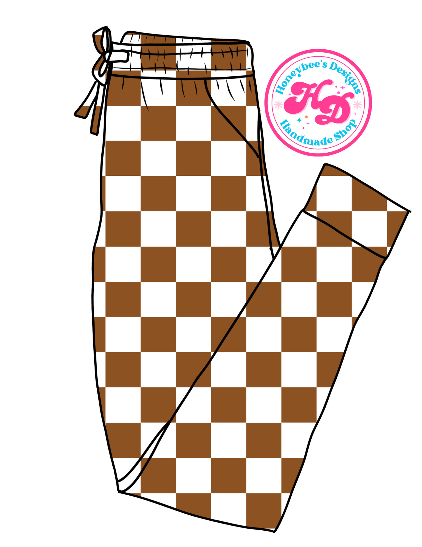 Brown/White Checkered