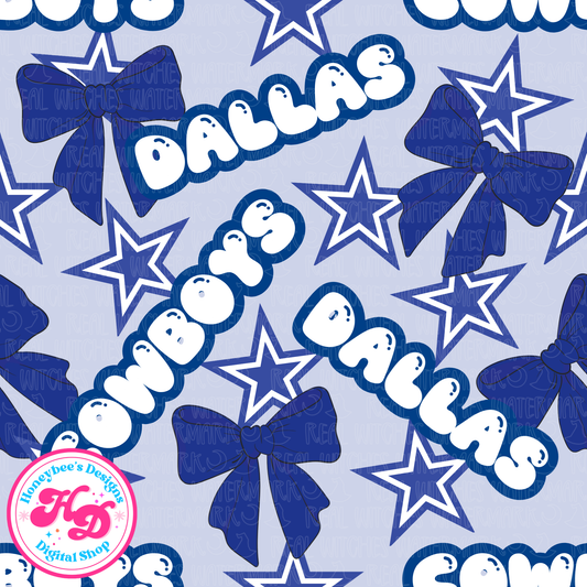 Cowboy Blue Football Seamless