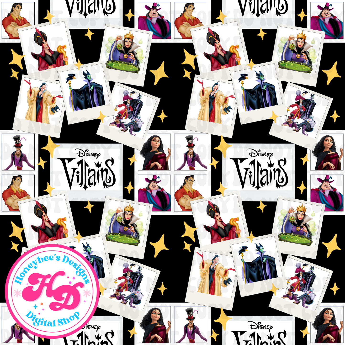 Villains Polaroids Black