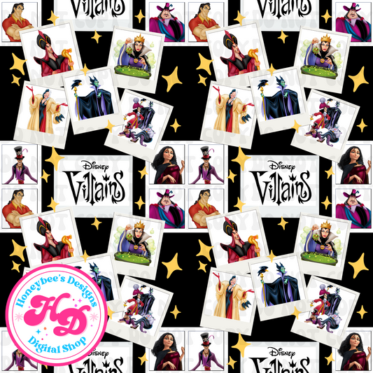 Villains Polaroids Black