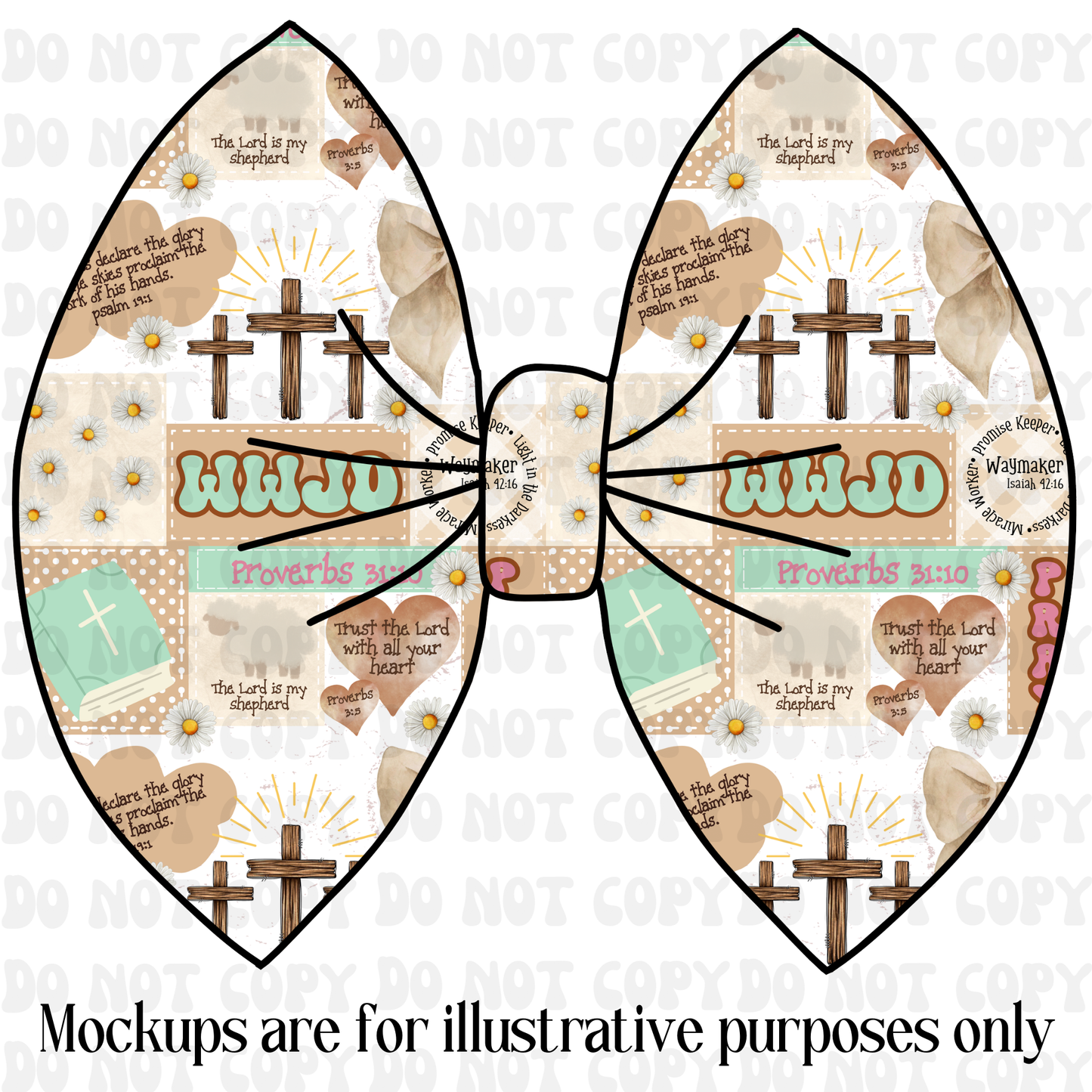 WWJD Muted Patchwork Color Eggshell