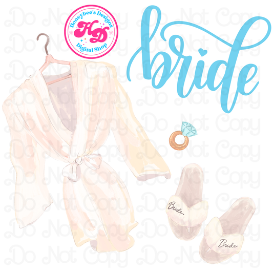 Bride Bachelorette Preppy PNG