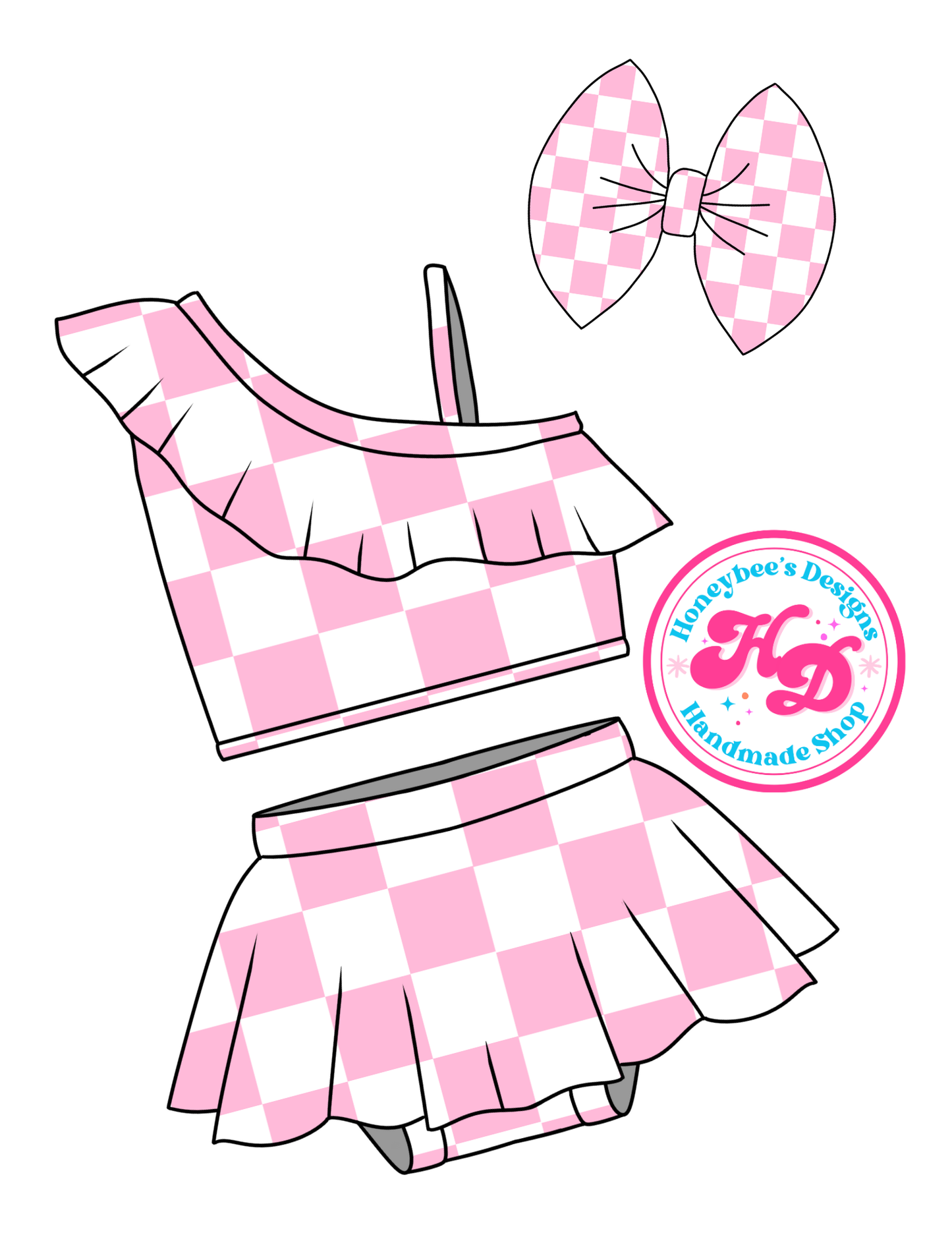 Pink/White Checkered