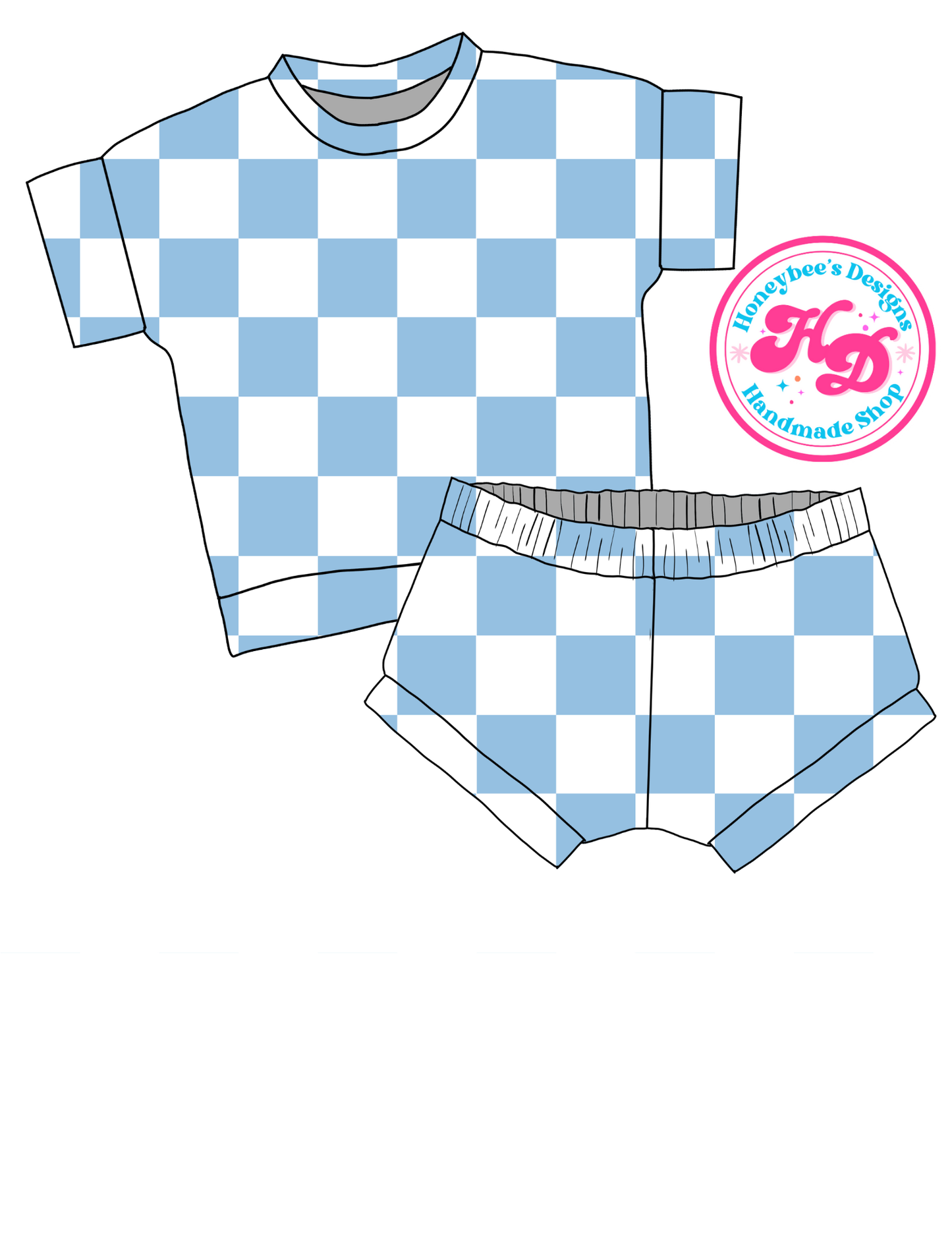 Blue/White Checkered