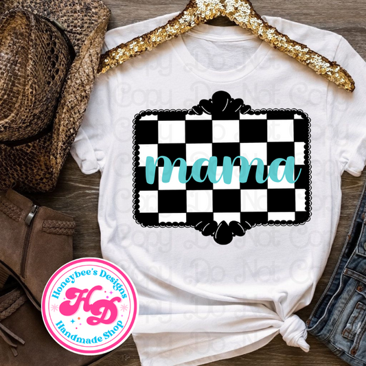 Mama BW buckle Western T-Shirts