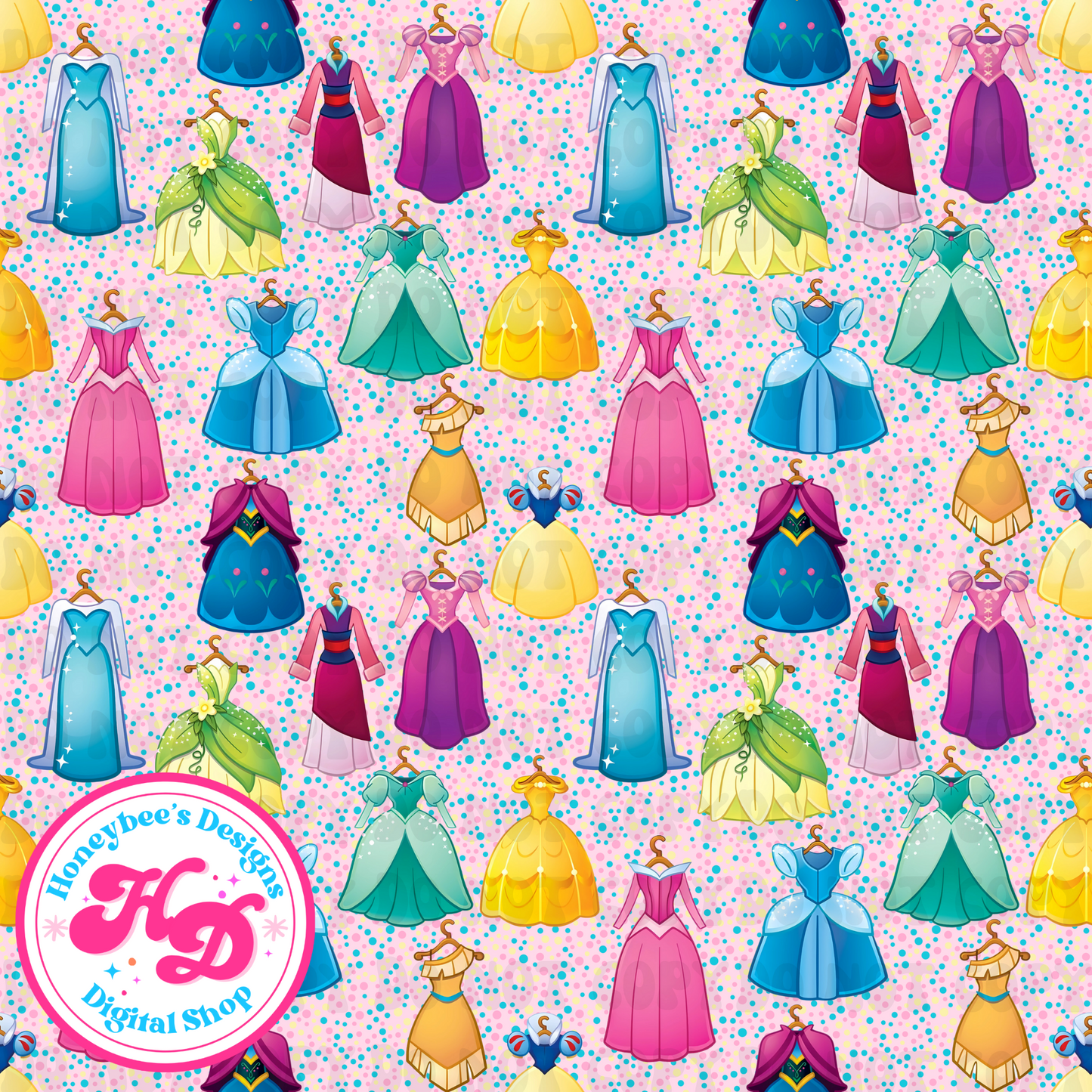 Princess Dresses pink Confetti