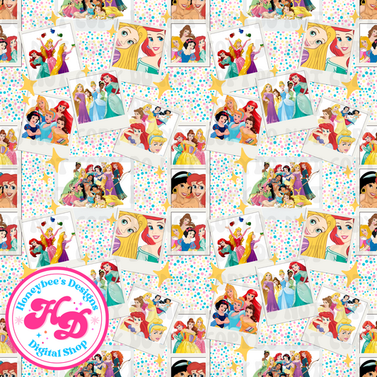 Princess Polaroids Beige Confetti