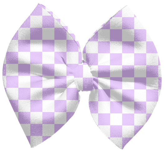 Purple/White Checkered Bows