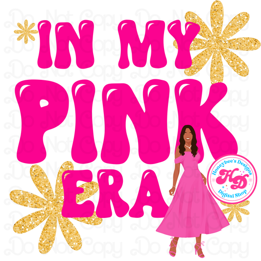 In my Pink Era Brunette Preppy PNG