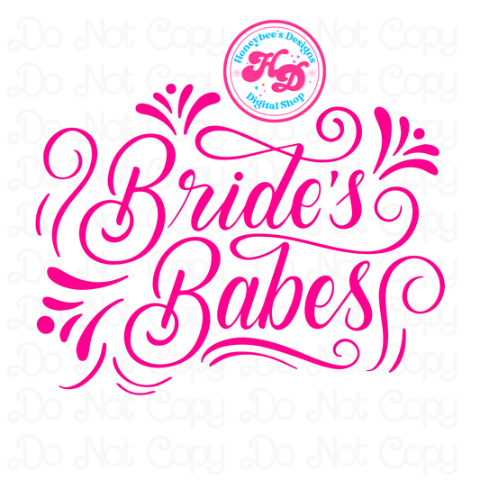 Brides Babes Pink Preppy PNG