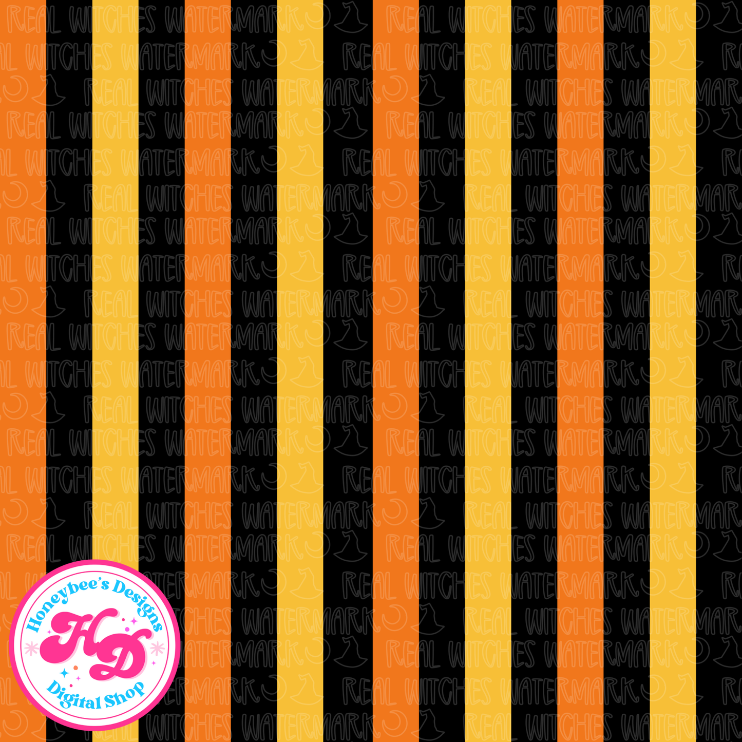 Halloween Black Stripes COORD Halloween Seamless